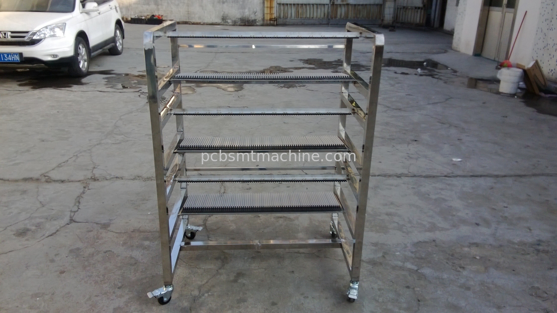 Ανθεκτικό ανοξείδωτο Siemens Χ L600*W700*H1180MM κάρρο τροφοδοτών ΣΕΙΡΆΣ που σχεδιάζεται με 2 στρώματα και 40 αυλακώσεις